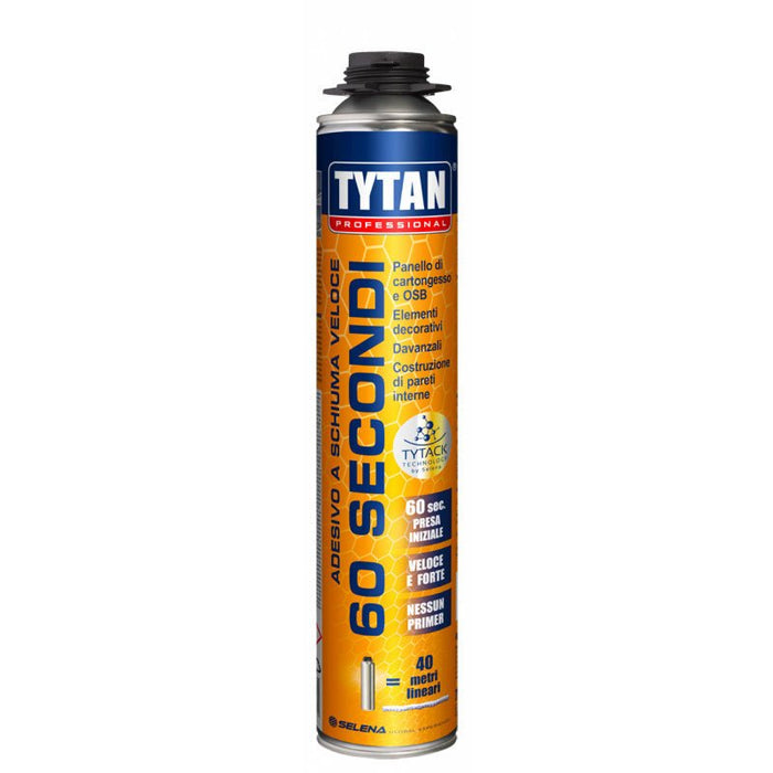 - Tytan - Schiuma adesiva 60 secondi per pistola ml.750 - Vendita a cartone da 12 pz. - schiume e siliconi