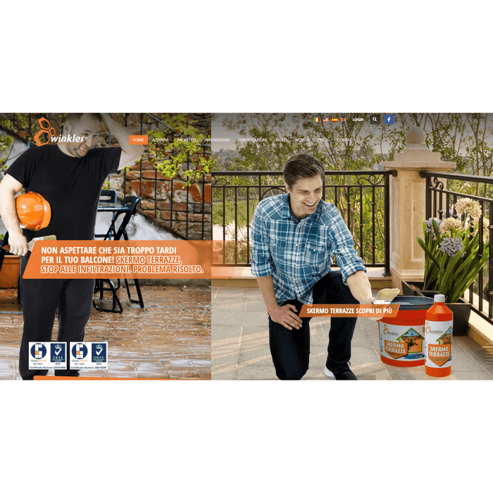- Winkler - Skermo terrazze lt.5 impermeabilizzante trasparente balconi e terrazzi - Impermeabilizzanti acrilici